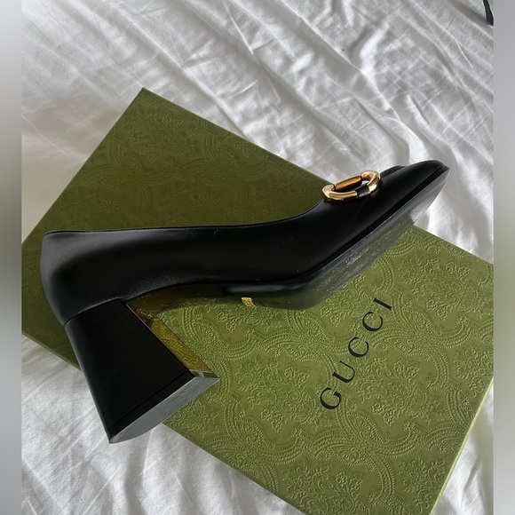 leather gucci shoes malaga kid size 37 (US size 7) worn once - Picture 4 of 6